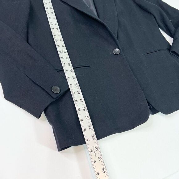 Pendleton Blazer Womens Size 14 Black Wool One Button Collared Single Breasted - Picture 2 of 8